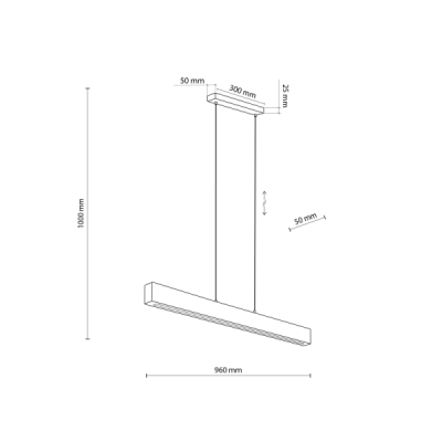 Teo led lampa wisząca 960 6615 - TK Lighting