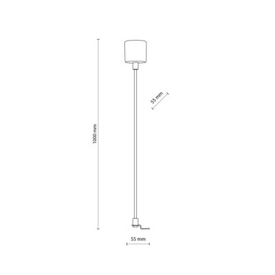 Tracer przewód zasilający black 1m 5302 - TK Lighting