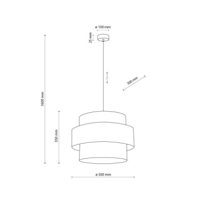 Calisto white lampa wisząca 1 500 5095 - TK Lighting