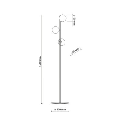 Estera brown lampa podłogowa 3 6189 - TK Lighting