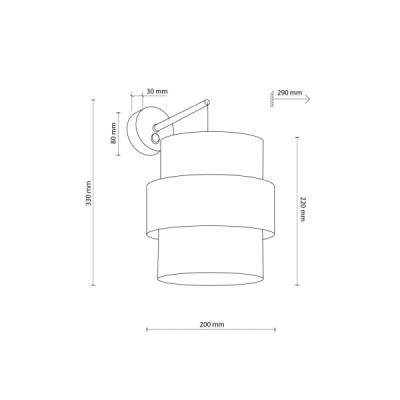 Calisto juta kinkiet 1 5400 - TK Lighting