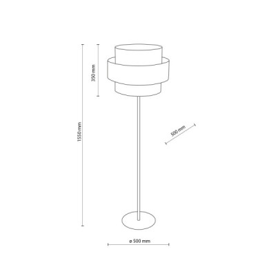 Calisto juta lampa podłogowa 1 5405 - TK Lighting