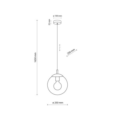 Esme transparent lampa wisząca 1 250 3266 - TK Lighting