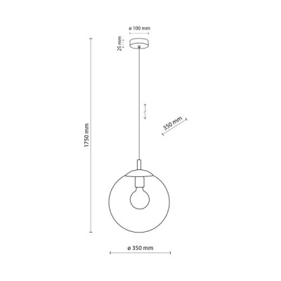 Esme graphite lampa wisząca 1 350 5380 - TK Lighting