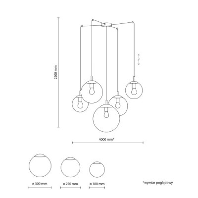 Esme mix lampa wisząca 5 4796 - TK Lighting