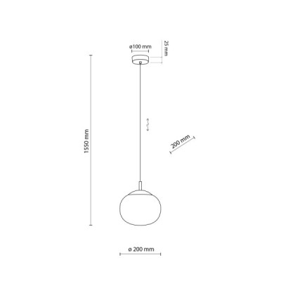 Vibe white lampa wisząca 1 200 5824 - TK Lighting