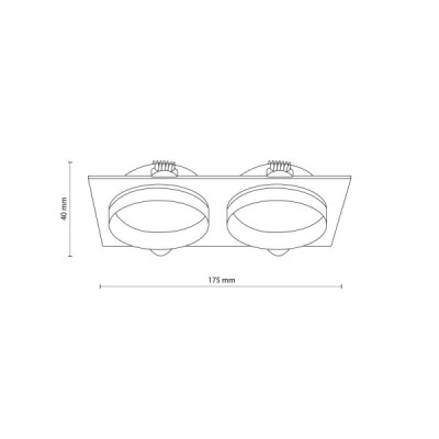 Jet white eye 2xgu10 6924 - TK Lighting