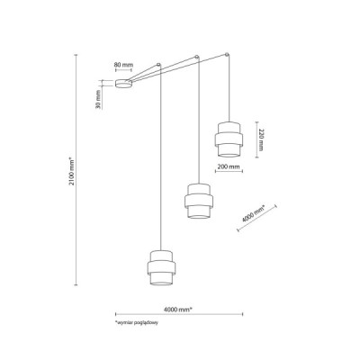 Calisto juta lampa wisząca 3 5403 - TK Lighting