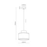 Duo white juta lampa wisząca 1 1856 - TK Lighting