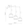 Duo juta mix lampa wiszaca 3 3140 - TK Lighting