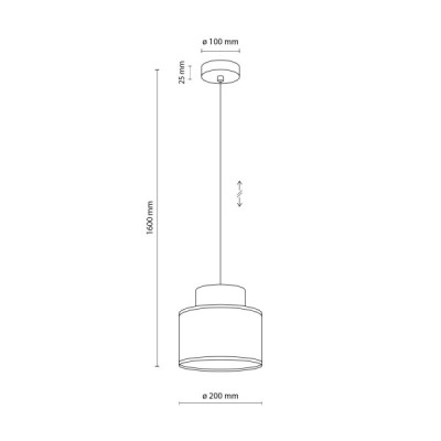 Duo juta orange lampa wiszaca 1 3255 - TK Lighting