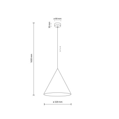 Cono orange lampa wiszaca 1 l 3280 - TK Lighting