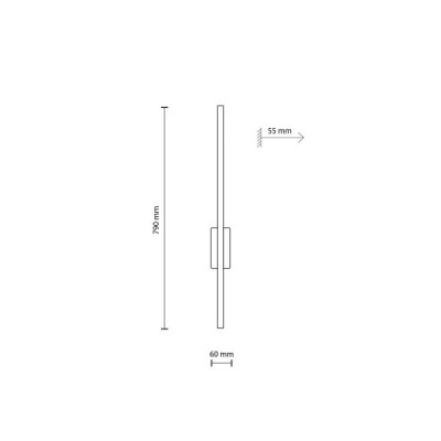 Flash wood orzech kinkiet 1 led m 6625 - TK Lighting