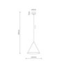 Cono black lampa wisząca 1 m 6630 - TK Lighting