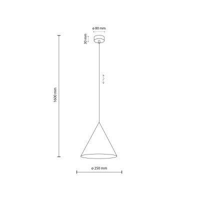 Cono brick lampa wisząca 1 m 6632 - TK Lighting