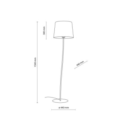 Nicola orange lampa podłogowa 1 s 6644 - TK Lighting