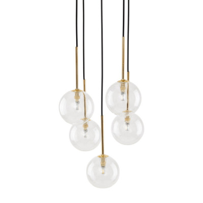 Nilos black / gold lampa wisząca 5 5943 - TK Lighting