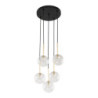 Nilos black / gold lampa wisząca 5 5943 - TK Lighting