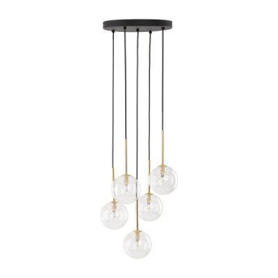 Nilos black / gold lampa wisząca 5 5943 - TK Lighting