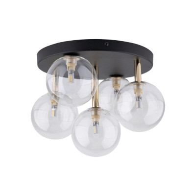 Nilos black / gold lampa sufitowa 5pł 758 - TK Lighting