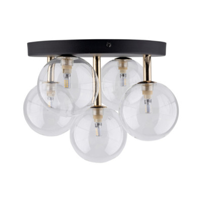 Nilos black / gold lampa sufitowa 5pł 758 - TK Lighting