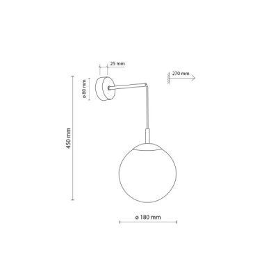 Esme white kinkiet 1 5388 - TK Lighting