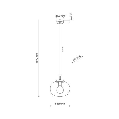 Vibe graphite lampa wisząca 1 250 5827 - TK Lighting