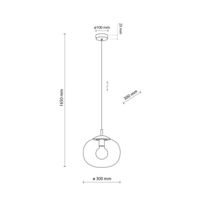 Vibe topaz lampa wisząca 1 300 4677 - TK Lighting