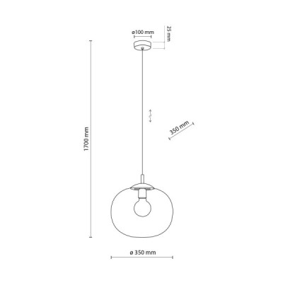 Vibe topaz lampa wisząca 1 350 4703 - TK Lighting