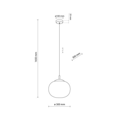 Vibe white lampa wisząca 1 300 4789 - TK Lighting