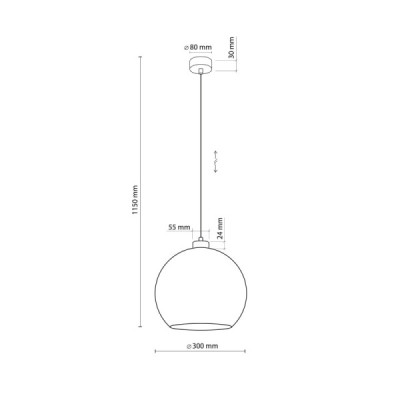 Cubus topaz lampa wisząca 1 pł 4970 - TK Lighting