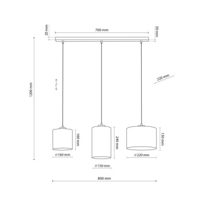 Juta lampa wisząca 3 4954 - TK Lighting