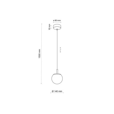 Cadix gold lampa wisząca 1 pł 759 - TK Lighting