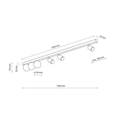 Vox lampa sufitowa 6 10003 - TK Lighting