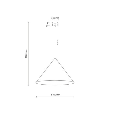 Cono white lampa wisząca 1 xl 10010 - TK Lighting