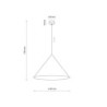 Cono white lampa wisząca 1 xl 10010 - TK Lighting