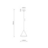 Cono beige lampa wisząca 1 s 10072 - TK Lighting