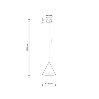 Cono yellow lampa wiszaca 1 s 10077 - TK Lighting