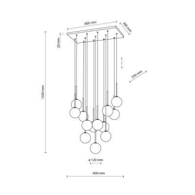 Martin black white lampa wiszaca 13 10079 - TK Lighting