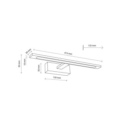 Gallery led black 12w 18000 - TK Lighting