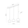 Zoe black lampa wiszaca 3 s 10169 - TK Lighting