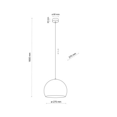 Zoe brown lampa wiszaca 1 m 10171 - TK Lighting