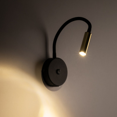 Lagos black/gold kinkiet 1 usb 10201 - TK Lighting