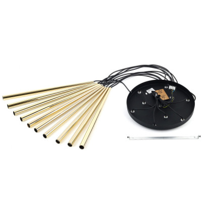 Piano black gold lampa wiszaca 10 10118 - TK Lighting