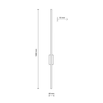 Flash black kinkiet 1 led l 18074 - TK Lighting