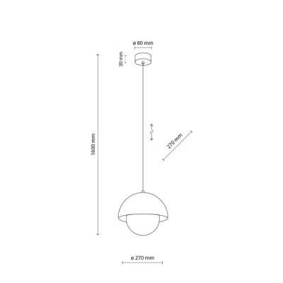 Bono ochra lampa wiszaca 1 m 10275 - TK Lighting