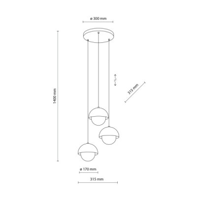 Bono beige lampa wiszaca - 10206 - TK Lighting