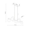 Estera wood orzech lampa wiszaca 9 10273 - TK Lighting