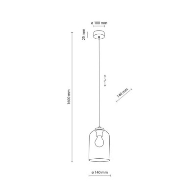 Molly yellow lampa wiszaca 1 10297 - TK Lighting