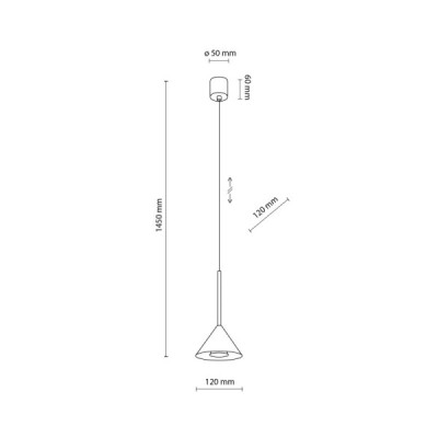 Cono mini black lampa wiszaca 1 10304 - TK Lighting